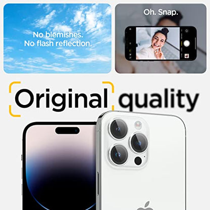 Spigen Camera Lens Protector for iPhone 15 Pro Max,15 Pro,14 Pro Max,14 Pro - color: Silver - iPhone 15 series