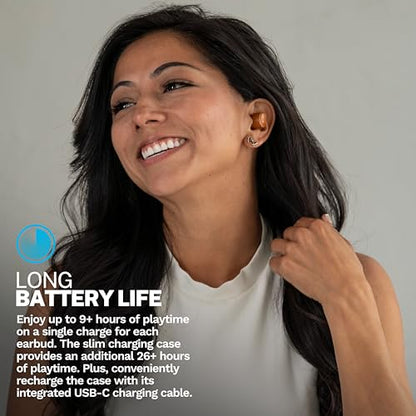 JLab, Go Air Pop+ Tones, True Wireless Earbuds, Bluetooth Earbuds with Microphone, Dual Connect, EQ3 Sound, 7572 W - color: D-7572 W, style: Nude