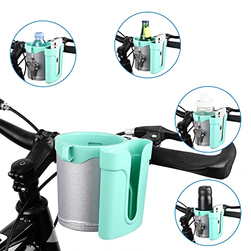 Accmor 3-in-1 Bike Cup Holder with Cell Phone Keys Holder, Bike Water Bottle Holders, Universal Bar Drink Cup Can Holder for Bicycles, Motorcycles, Scooters, Grey Green - color: Grey Green