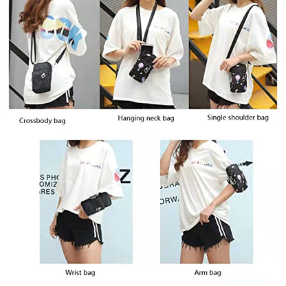 Women Crossbody Cell Phone Purse Case Armband Bag for iPhone 12 13 Mini 14 15 Plus 11 Pro Max Google Pixel 6a 7a 8a 6 7 8 Pro - color: Blue-balloon
