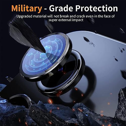Zeking (2 Set for Motorola Edge (2024) Camera Lens Protector, Scratch-Resistant HD Clarity Ultra-Thin 9H Tempered Glass with Aluminum Edging, Individual Metal Lens Cover (Black) - color: Black