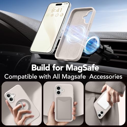GONEZ Magnetic for iPhone 17 Case, Silicone Cover Stone - color: A-Stone, size: Iphone 17