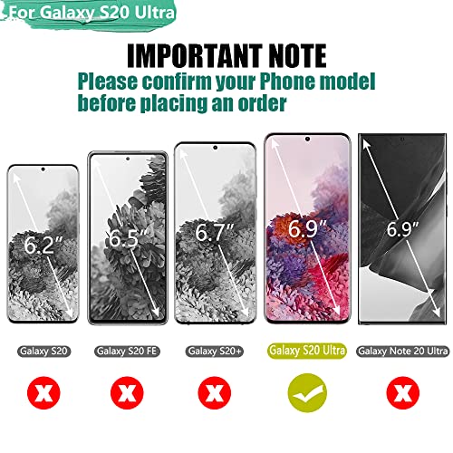 Battery Case for Samsung Galaxy S20 Ultra 5G, 6000mAh Rechargeable Extended Battery Charging Charger Case, Add 100% Extra Juice, NOT Compatible with Note 20 Ultra (6.9 inch)