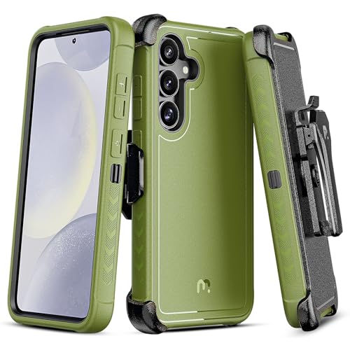 M MYBAT PRO for Samsung Galaxy S25 Plus Case with Belt Clip Holster - color: Army Green, size: Samsung Galaxy S25 Plus