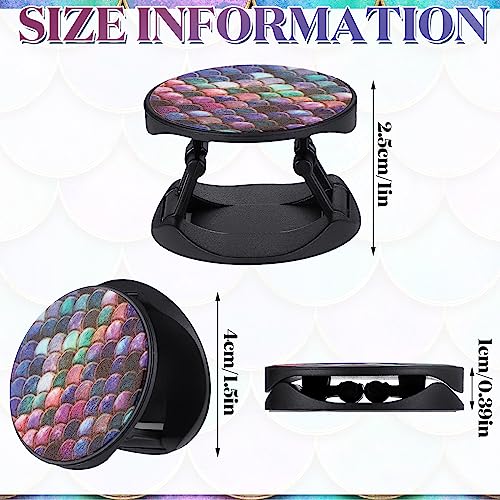 Honoson 9 Pcs Cell Phone Grip Holder Collapsible Holder, Mermaid 3 - color: Mermaid Style