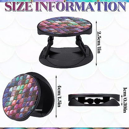 Honoson 9 Pcs Cell Phone Grip Holder Collapsible Holder, Mermaid 3 - color: Mermaid Style
