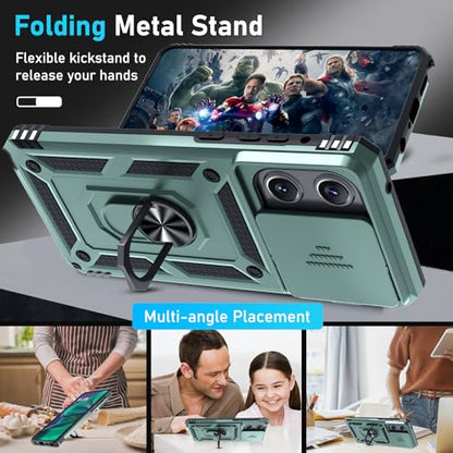 for Moto G Stylus 5G 2026/2025 Case Built in Slide Camera Cover - color: Dark Green, size: Moto G Stylus 5G 2026/2025