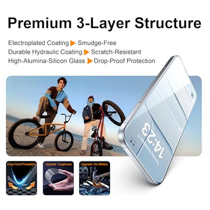 OneFish Screen Protector Privacy Glass for iPhone Air [6.5 Inch] ，2 Pack | Airbag Edge Protection, Anti Spy Private Tempered Film with Installation Frame, 9H Glass Scratch Resistant, Easy Installation - size: iPhone 17 Air