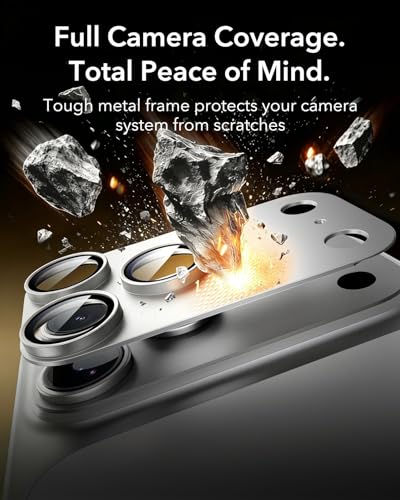 ESR for iPhone 17 Pro Camera Lens Protector, 1 Pack, Silver - color: Silver