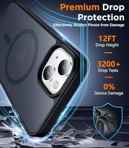 SPIDERCASE Magnetic for iPhone 14 Plus Case,Black - color: Black, size: Iphone 14 Plus 6.7''
