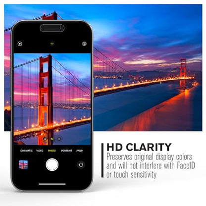 VENA for iPhone 15 Tempered Glass Screen Protector - 3 Pack - color: Ultra Clear