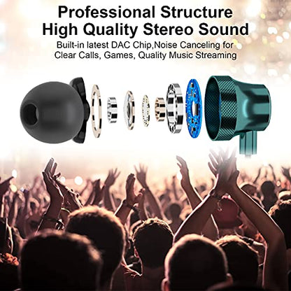 USB C Headphone Wired Earbuds for Samsung S26 Ultra S25 FE S23 A17 A16 A36 - color: Green