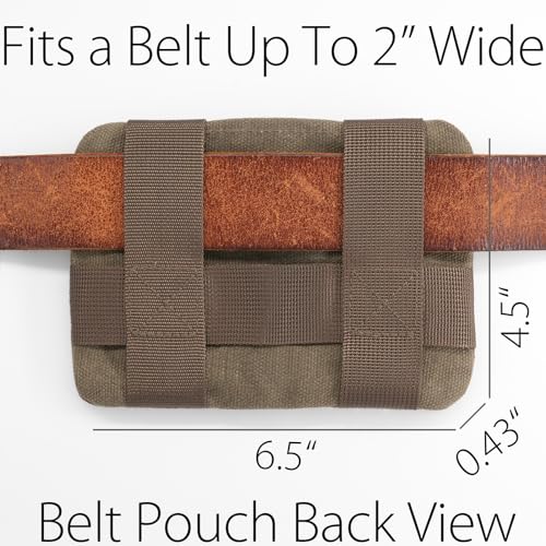 diodrio Belt Zipper Pouches for Men Women Compact EDC Pouch, YKK Zipper, Anti-theft Pickpocket Proof Safety Wallets, Waist Pack for Traveling Hiking, Water Resistant, Tough Waxed Canvas, Olive - color: Olive Small