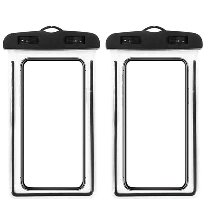 Waterproof Phone Pouch 2 Pack Universal IPX8 Waterproof Cell Phone Dry Bags for iPhone 17/16/15/14/13 Pro Max Beach Pool Kayak Cruise - color: 2Black