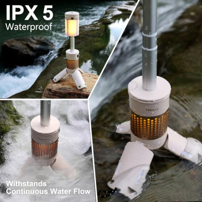 Telescopic Camping Lights with Stand, 40H Playtime, Magnetic Base - color: Gold