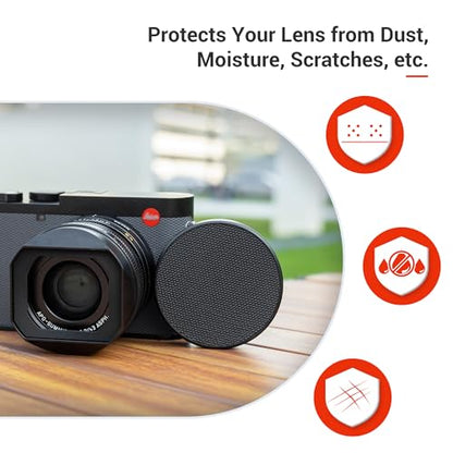 Q3 43 Metal Lens Cap Protector for Leica Q3 43 Q Q-P Camera Accessories - color: Black
