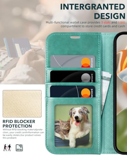 OCASE Compatible with Google Pixel 10a Wallet Case, PU Leather Flip Folio Case with Card Holders RFID Blocking Kickstand [Shockproof TPU Inner Shell] Phone Cover 2026, Green - color: Green