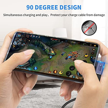 Poyiccot USB C Right Angle Adapter PD 240W for Thunderbolt 4/3, Right Angle 90 Degree USB C Male to Female Extender USB 4.0 L Shape Connector with 8K@60Hz Video for iPad, MacBook, 2-Pack - size: usb c adapter male to female 90 degree L shape