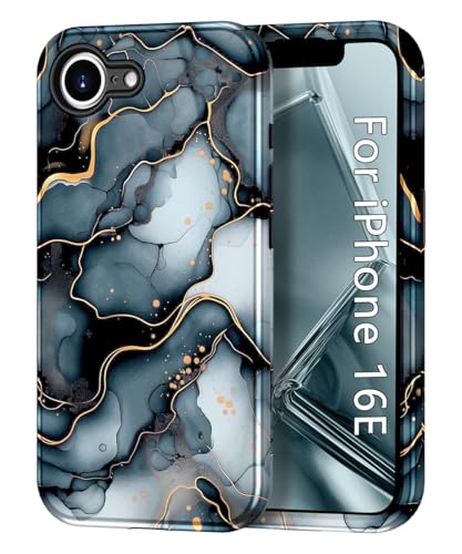 Btscase for iPhone 17e Case/iPhone 16e Case,[Military Grade Drop Tested] Marble Pattern Design Slim Rugged Shockproof Women Girls Men Protective Anti-Scratch Cover for iPhone 17e/16e, Black - color: Black Marble, size: iPhone 17e,iPhone 16e