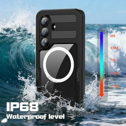 Waterproof Phone Case for Samsung Galaxy S26 Protective Black - color: Black, size: Samsung Galaxy S26