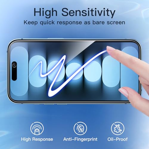 JETech Privacy Screen Protector for iPhone 15 Plus, 2-Pack - size: iPhone 15 Plus