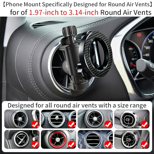 Car Magnetic Phone Holder for Chevrolet Blazer 2019-2025，Camaro 2010-2015，Chevy HHR 2006-2011 Interior Circle Air Vent Accessories Cell Cellphone Mount Magnet Mobile Cradle Screen Charging Stand