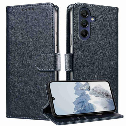 for Galaxy A17/A16 5G Phone Case Wallet RFID Blocking (Blue) | Premium PU leather, card holder/cash slots, protective flip cover for Samsung Galaxy A17/A16, magnetic closure, kickstand - color: Blue