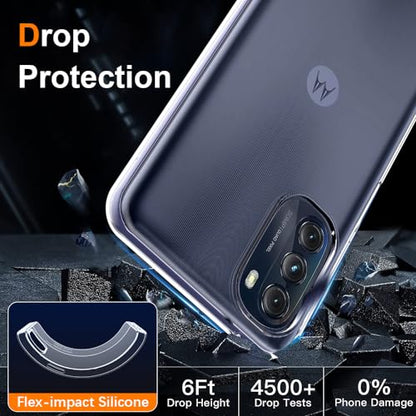 Silicone Clear for Moto G 5G 2022 Case,Ultra Thin with Comfort Grip | Soft Slim-Fit TPU Moto G 5g 2022 Phone Cover,Non-Slip,Shockproof Protection,Scrath-Resistant - size: Moto g 2022