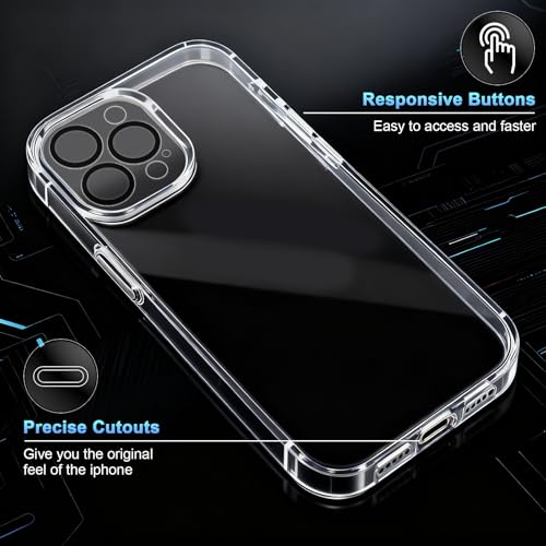 Crystal Clear Case, Transparent Shockproof Protective Phone Case Soft Silicone Slim Cover with Camera Protection - color: Transparent, size: 15Pro max