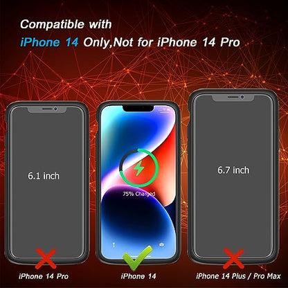 Battery Case for iPhone 14, [10000mAh] Enhanced Rechargeable Portable Protective Qi Wireless Charger Case Battery Pack Support CarPlay Wireless Charging Case Compatible with iPhone 14 (6.1 inch)-Black - size: iPhone 14