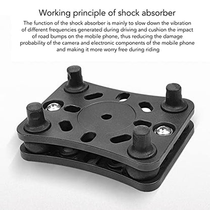 Motorcycle Phone Mount Shock Absorber - Robust Nylon & Silicone Vibration Buffer Holder for Cycle & Motorbike Assurance with Universal Compatibility