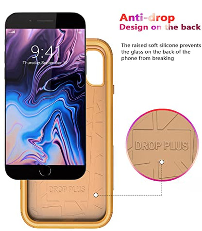 Diverbox for iPhone 8 Plus Case, iPhone 7 Plus Case [Shockproof] [Dropproof] [Dust-Proof],Heavy Duty Protection Phone Case Cover for Apple iPhone 8 Plus & 7 Plus (Yellow) - color: Yellow