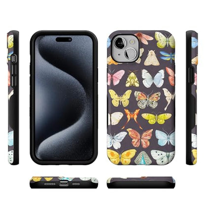 Casely iPhone 15 Plus Case | Midnight Monarch | Jenna Palek x Casely | Bold Protective Design | Compatible with MagSafe - color: Midnight Monarch | Jenna Palek x Casely