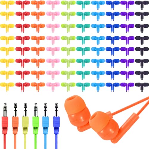 200 Pack Bulk Earbuds for Classroom School Student K-12, Affordable in-Ear with 3.5mm Jack, Wired Headphones for Kids Children Boys Girls Toddler - size: 200 Pack