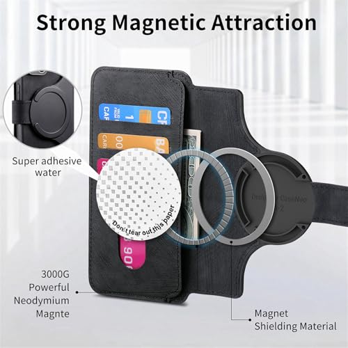 2 in 1 Wallet Case for Samsung Galaxy S25+ Plus CMG Black | PU Leather Magnetic Flip Folio Case with RFID Blocking Card Holder, Credit Card Slots Kickstand, Shockproof Protective Cover - color: Black, size: Samsung Galaxy S25 Plus