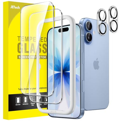 JETech Screen Protector for iPhone 17, 2+2 Pack - size: iPhone 17