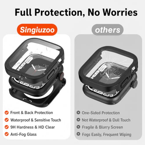 2-Pack Waterproof Case for 40mm Apple Watch SE 3/2/1 Series 6/5/4 - color: Black/Black, size: 40mm(SE3/SE2/SE/6/5/4)