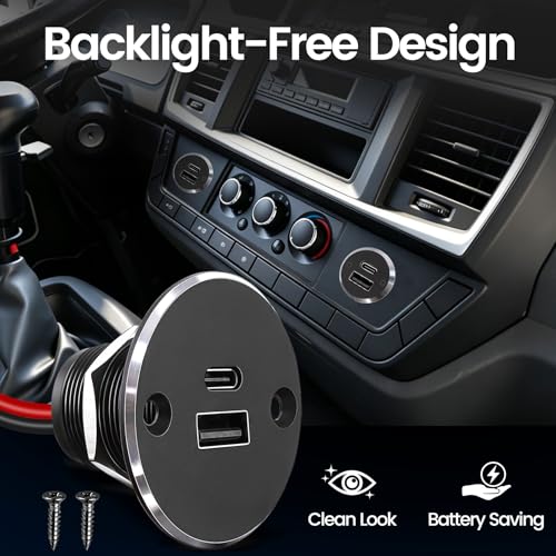 Aluminum RV USB Outlet, Dual Port High-Speed 12V Charger Socket - color: Big Version