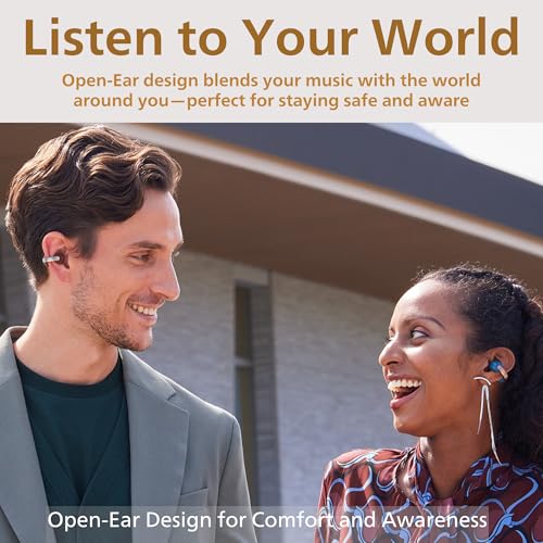 JVC Nearphones HANP1TH Open Ear True Wireless Headphones, Ice Gray - color: Ice Gray