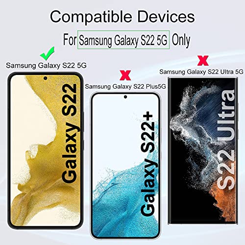 Ibywind for SamSung Galaxy S22 5G Screen Protector,2 Pack,9H Hardness Tempered Glass and Camera Lens Protector,with Alignment Frame,Full Coverage,Bubble Free,Fingerprint Unlock,Scratch Resistant - size: Galaxy S22