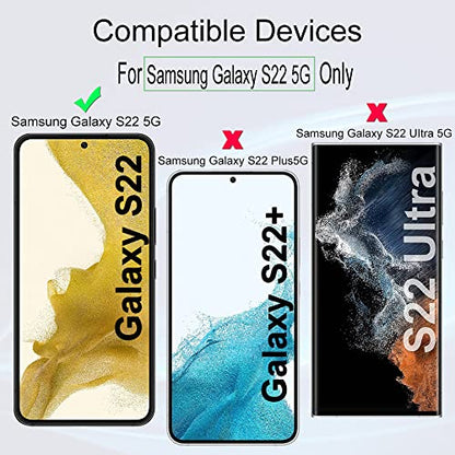 Ibywind for SamSung Galaxy S22 5G Screen Protector,2 Pack,9H Hardness Tempered Glass and Camera Lens Protector,with Alignment Frame,Full Coverage,Bubble Free,Fingerprint Unlock,Scratch Resistant - size: Galaxy S22