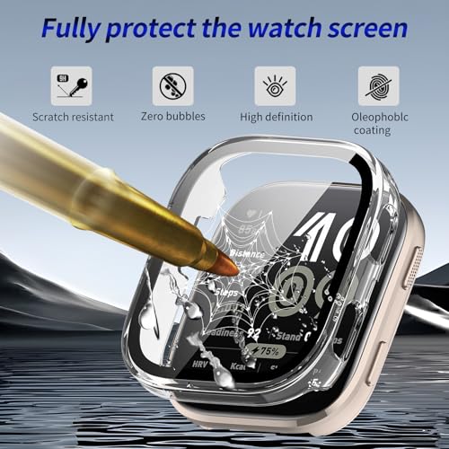 2 Pack for Amazfit Bip 6 Screen Protector Case - color: Clear+Clear