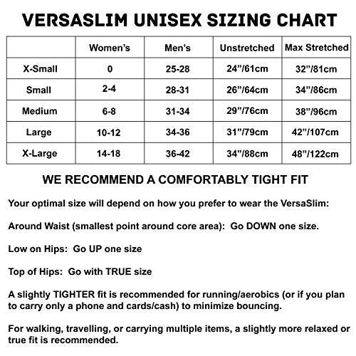 Sporteer VersaSlim Low-Profile Running Belt, Gym Waist Pack, Black, XS - color: Black, size: X-Small