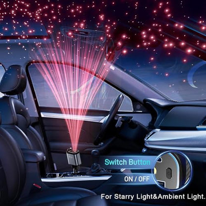 4 in 1 Retractable Car Charger with Starry Light,69W USB-C Fast Car Charger, for iPhone 17/16/15/14/13/12/11, Android,Pixel,Cigarette Lighter Charger (for Lightning+USB-C) - size: Starry Light
