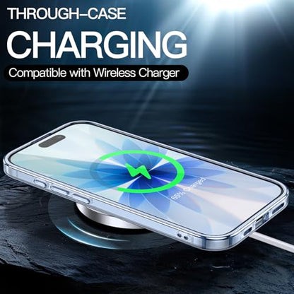 JETech Case for iPhone 17 6.3-Inch, Non-Yellowing Shockproof Phone Bumper Cover, Anti-Scratch Clear Back (Mist Blue) - color: Mist Blue, size: iPhone 17