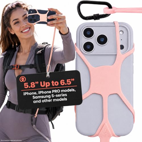 Pulpo Safety Cell Phone Lanyard, Phone Wrist Strap, Rose, 5.8" to 6.5" - color: Dusty Rose, size: Standard 5.8-6.5"