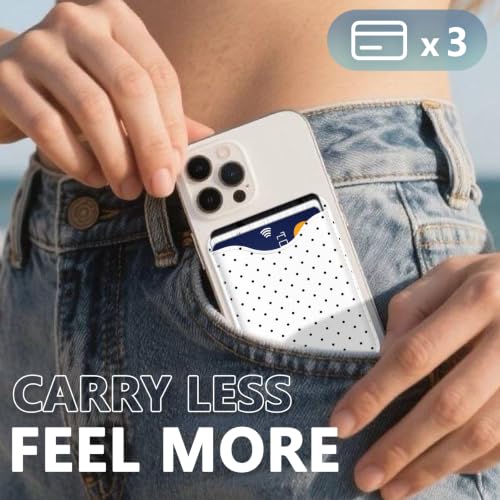 Polka Dot Phone Magnetic Wallet for Magsafe Compatible with iPhone 12-17 Pro Max - color: Polka Dot
