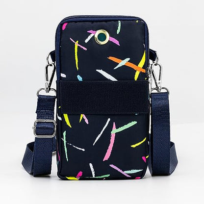 BIAOTIE Lightweight Small Crossbody bags Cell Phone Purses Travel Pouch Shoulder Bag for Women - color: Black Colorbar