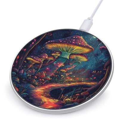 Mushroom Wireless Charger Anti-Slip Wireless Charging Pad Slim Charger Mat for Men Women
