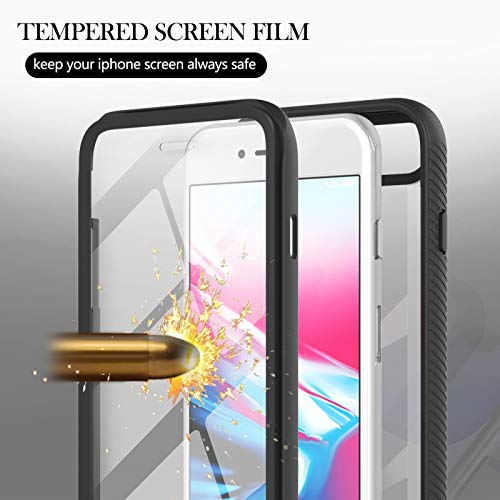 for iPhone 17e/iPhone 16e Case with Screen Protector, Light Blue | Clear Slim Phone Case, 360 Full Body Protective Cover, Rugged PC Shell Shockproof TPU Bumper, Military Heavy Duty Protection - color: Light Blue